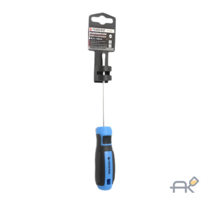 Отвертка шлицевая магнитная силовая SL8х200мм. на пластиковом держателе(F-7132008M)28126